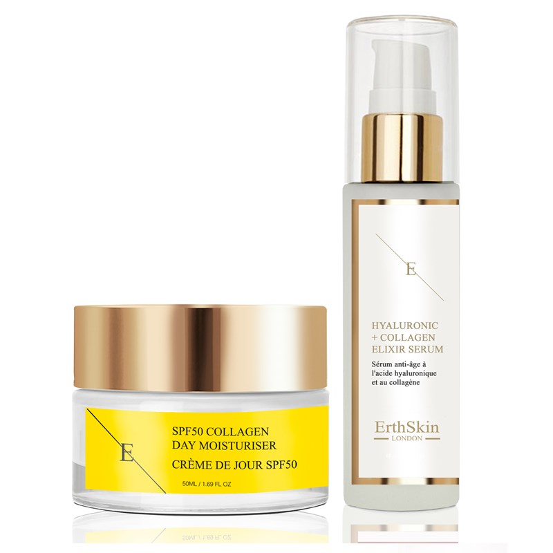 Duo crème jour spf 50 et sérum collagène