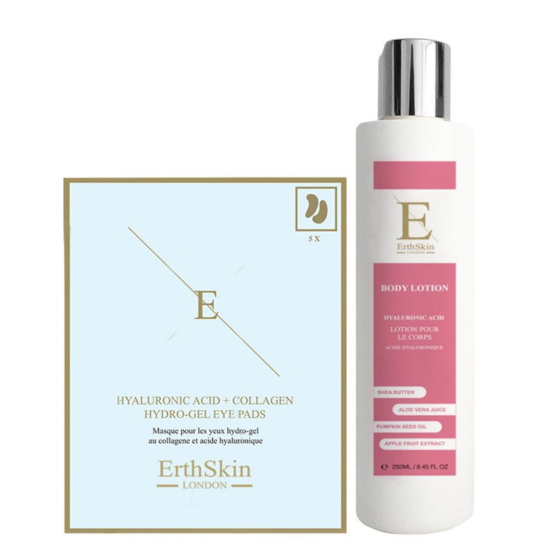 Erth Skin London - Lotion corps + patchs yeux hyalu (2x5)