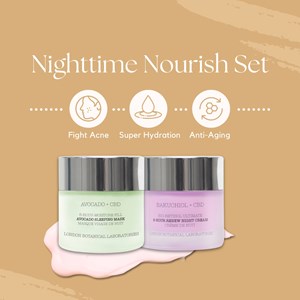 Duo mask avocat et crème nuit cbd