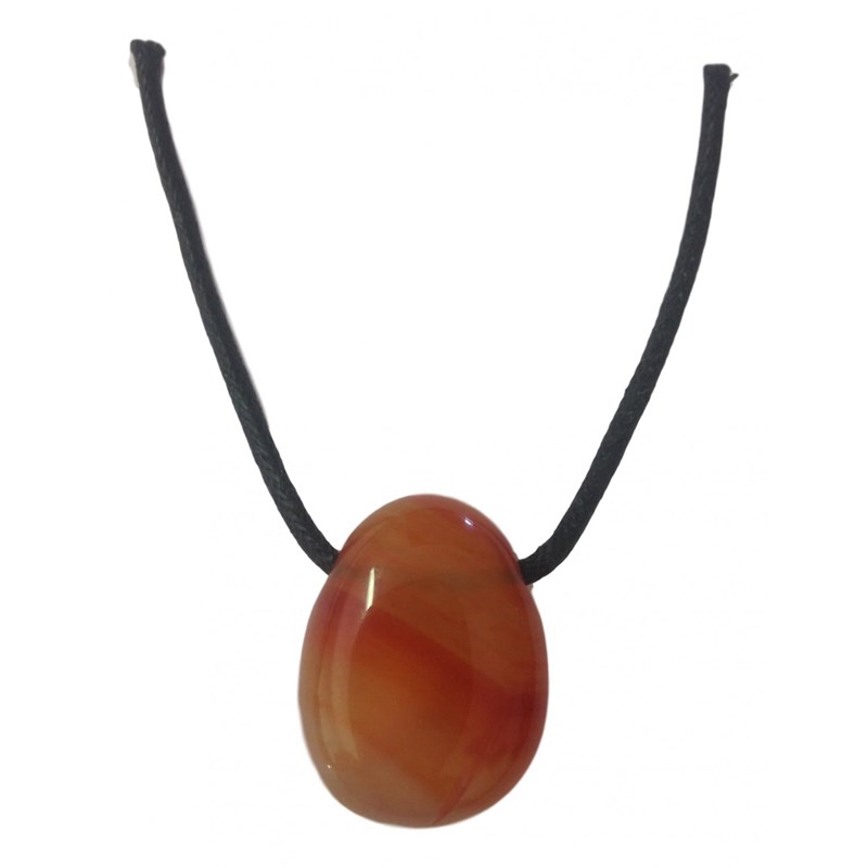Pendentif percé en cornaline