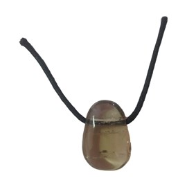 Pendentif percé en quartz fumé