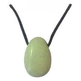 Pendentif percé en magnésite citron