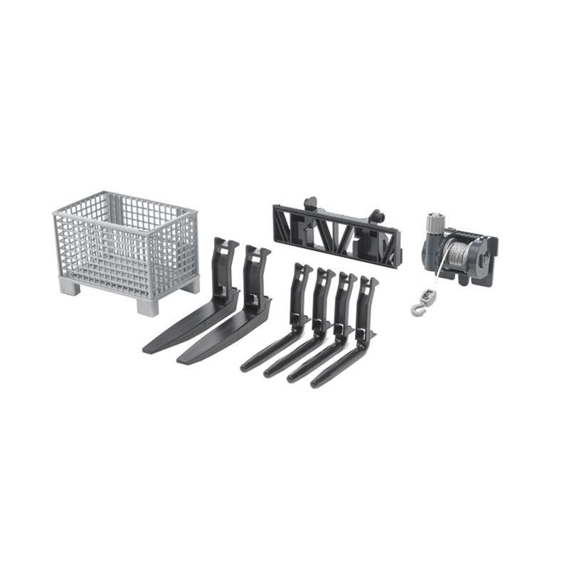 Treuil et fourche de chargeur avant