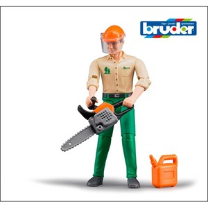 Ouvrier forestier avec accessoires
