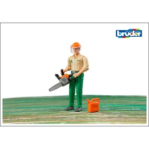 Ouvrier forestier avec accessoires