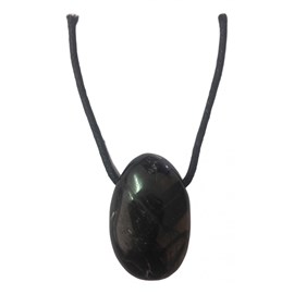 Pendentif percé en hypersthène