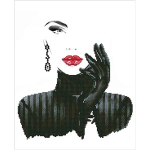 Femme glamour en noir