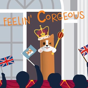 Stylo à encre gel effaçable - corgi