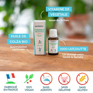 Vitamine d3 végétale bio - 5 mois