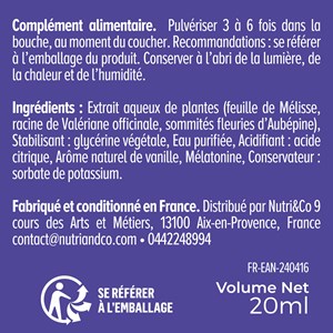 Mélatonine - sommeil - 45 à 90 jours