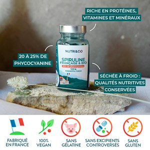 Spiruline française bio - tonus 20 jours