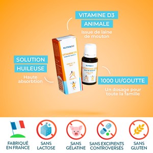 Vitamine d3 lanoline - immunité - 5 mois