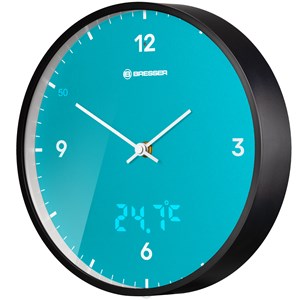Bresser mytime ledsec horloge murale 24 cm avec affichage de la température
