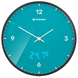 Bresser mytime ledsec horloge murale 24 cm avec affichage de la température