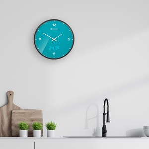 Bresser mytime ledsec horloge murale 24 cm avec affichage de la température