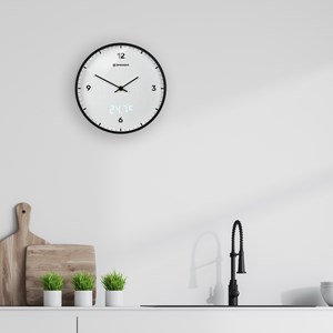 Bresser mytime ledsec horloge murale 24 cm avec affichage de la température
