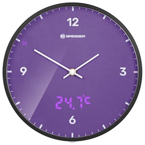 Bresser mytime ledsec horloge murale 24 cm avec affichage de la température