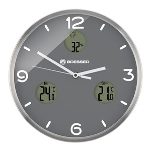 Bresser mytime io nx horloge murale radio pilotée avec mesure de temperature et