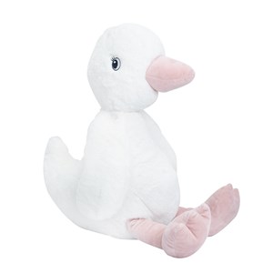Grande peluche oie toute douce blanc