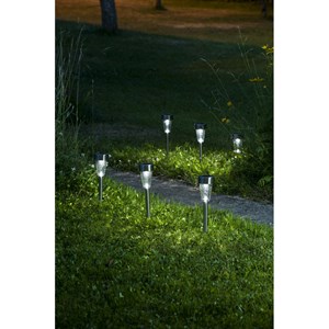 Lot de 5 lanternes solaires en inox blc