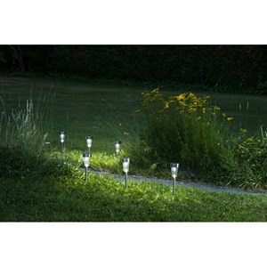 Lot de 5 lanternes solaires en inox blc