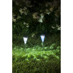 Balise solaire en inox verre wrgb