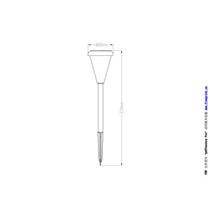 Balise solaire en inox verre wrgb