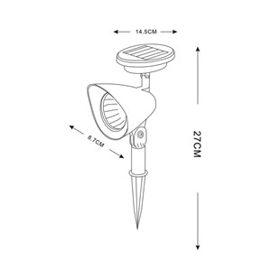 Spot solaire 9 lumens