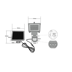 Projecteur solaire éclairant -650 lumens