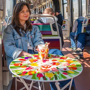 Table pliante  multicolore