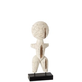 Personnage bois blanc h.40cm