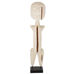 Personnage bois blanc h.144cm
