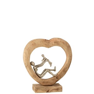 Femme bois naturel h.30cm
