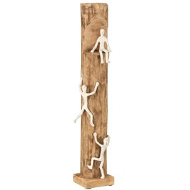 Objet bois naturel h.73cm