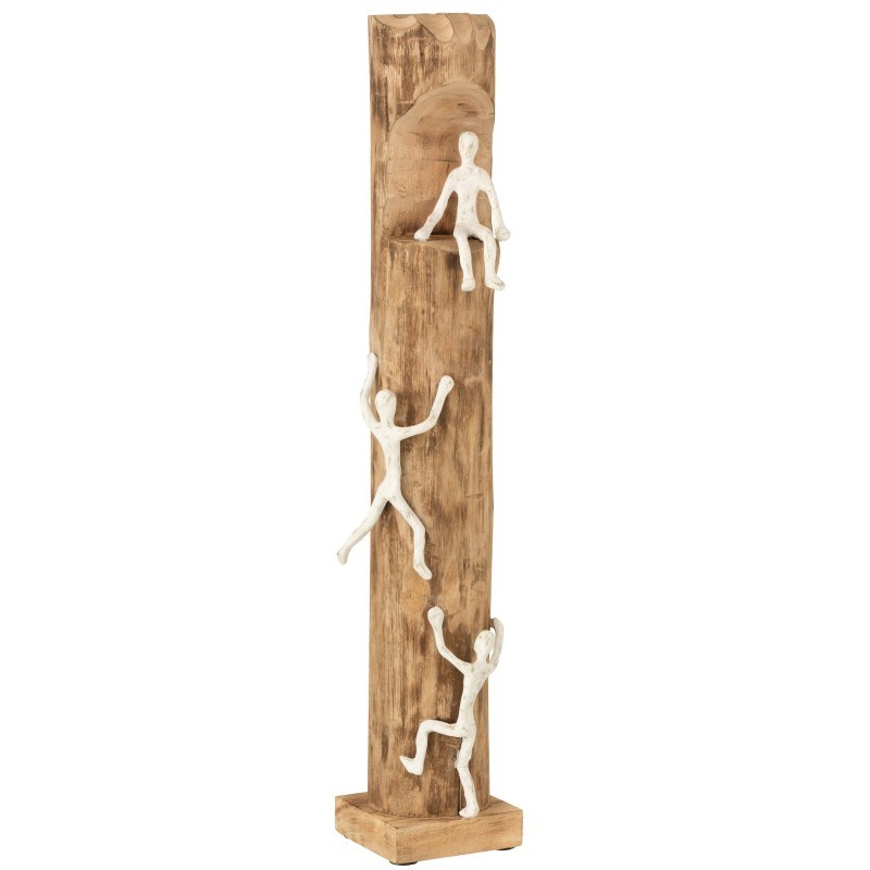 Objet bois naturel h.73cm