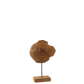 Poisson bois naturel h.37cm