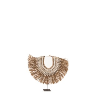 Collier métal blanc h.36cm