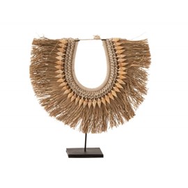 Collier coton beige h.45cm