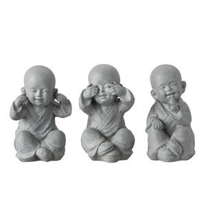 Set poterie gris h.27cm