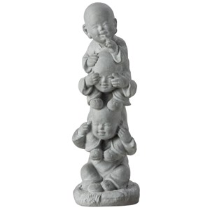 Statuette poterie gris&nbsp;greige h.58cm
