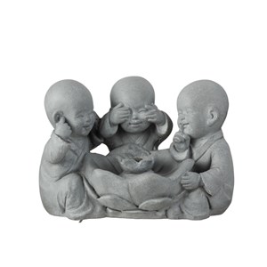 Moines poterie gris&nbsp;greige h.27.5cm