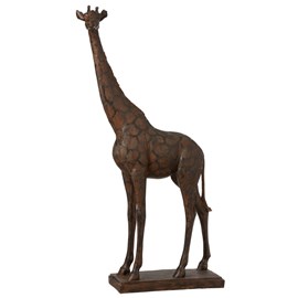 Girafe résine marron h.81.5cm