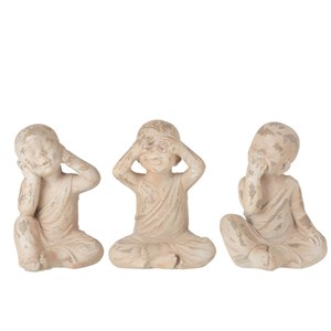 Set résine beige h.32cm