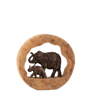 Éléphants aluminium naturel h.35cm