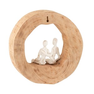 Couple aluminium blanc h.28cm