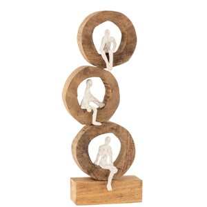 Personnage aluminium blanc h.59.5cm
