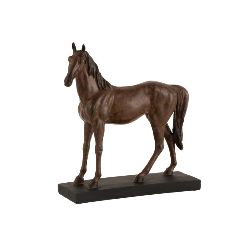 Cheval résine marron h.36cm