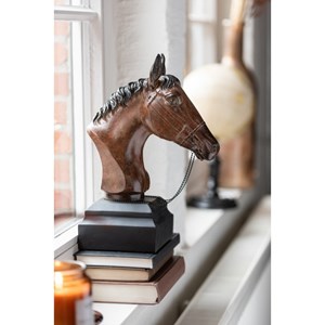 Tête résine marron h.35.5cm