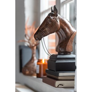 Tête résine marron h.35.5cm