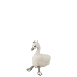 Décoration textile blanc h.20cm